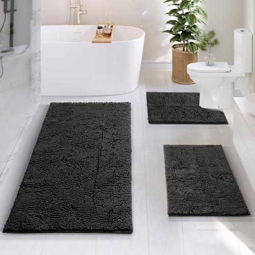 Hearth & Harbor Bathroom Rugs, Chenille Bath Mat - Image 2