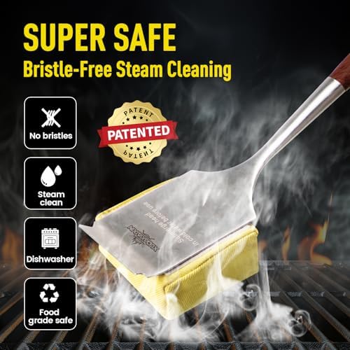 Bristle-Free Steam Cleaning Grill Brush — Features an Extended Luxurious - Image 2