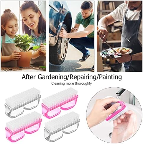 Larbois Handle Grip Nail Brush, Hand Fingernail Brush Cleaner Scrubbing Kit - Image 4