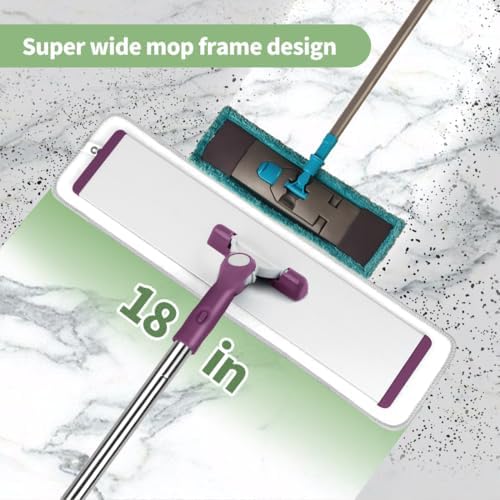 CQT 18" Commercial Flat Microfiber Floor Mop Cleaning System - Image 3