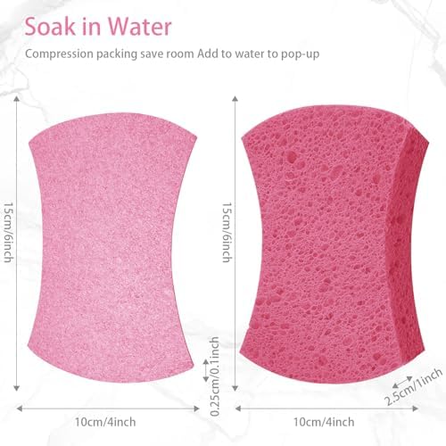 6 Pack Non-Scratch Cellulose Scrub Sponge, Cellulose Sponges, Heavy Duty - Image 3