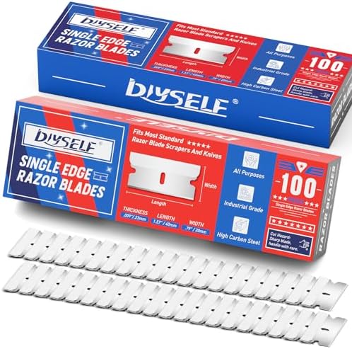 DIYSELF 200 Pack Razor Blades Refills, Single Edge Blades by DIYSELF