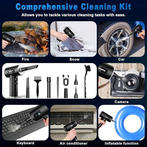FRESMOL Compressed Air Duster, Rechargeable Cordless Electric Air Blower - Image 6