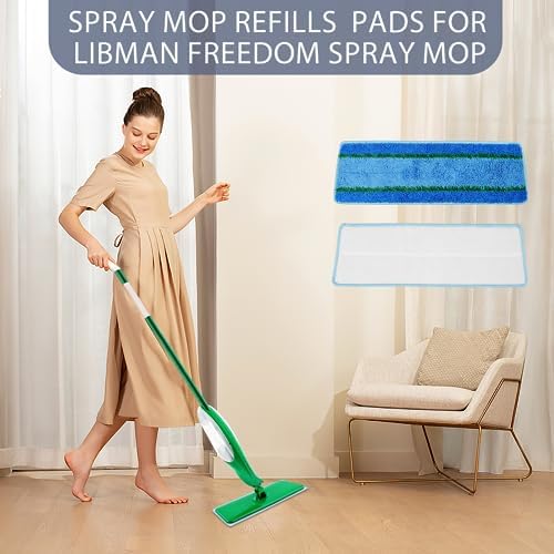 Upgraded Mop Head Replacement for Libman Freedom Spray Mop, 6 Pack Washable - Image 2
