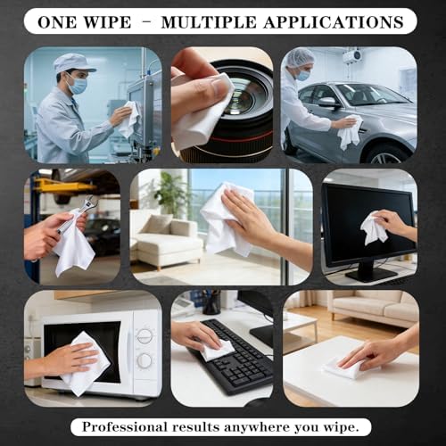 Polyester Lint-Free Wipes 150 Pack – 7"x7" Dusting & Electronic Cleaning Cloths - Image 7