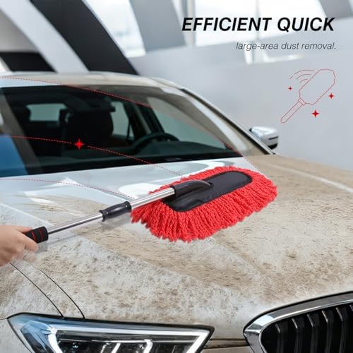 IPELY 3 Pack Large Red Microfiber Car Duster Exterior Scratch Free - Image 7