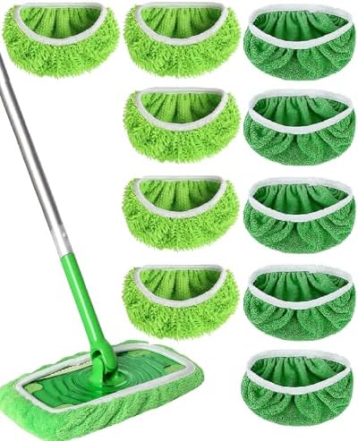 10pcs Reusable Microfiber Mop Pads by Cleanwithoutthehassle