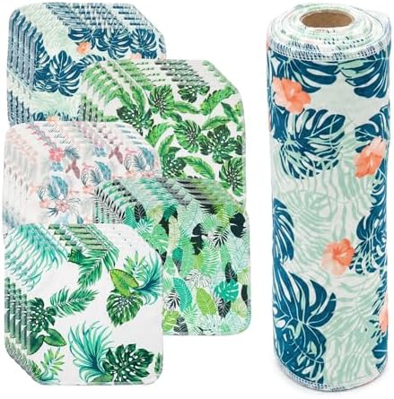 25 Pack Reusable Paper Towels, Washable Cotton Flannel Cleaning Cloths by Unknown