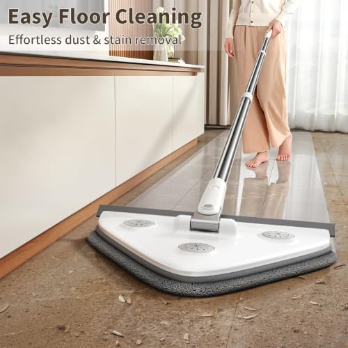 Wall Cleaner Mop with Long Handle, Baseboard Cleaner Tool with Extension Pole & - Image 3