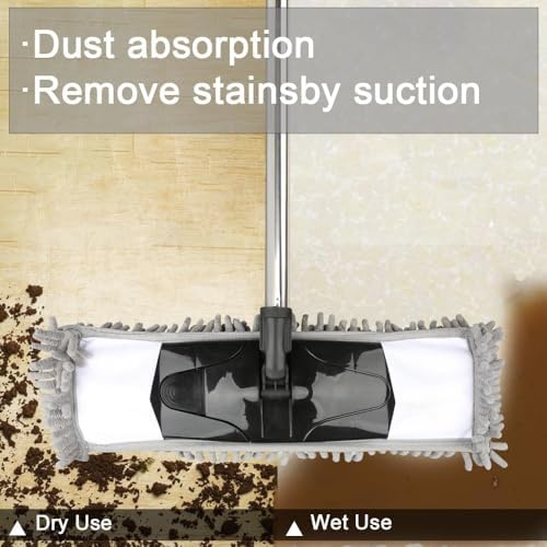 Gray Dust Mop with 2 Washable Pads - Image 3