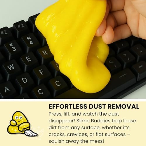 Slime Buddies Car Detailing Slime, Lemon 3 Pack, Reusable Dust Remover - Image 4
