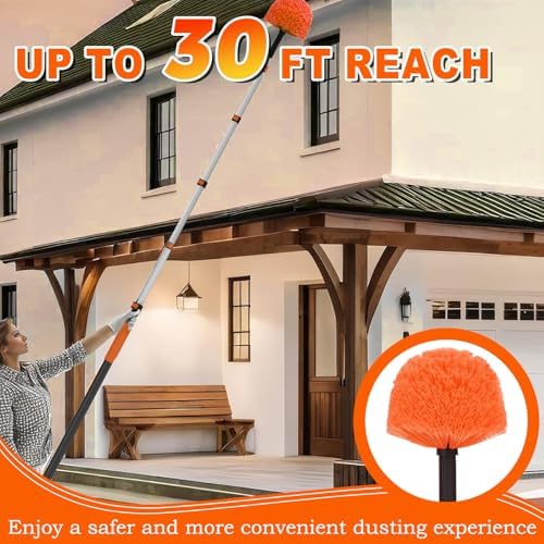SISUPASSIE 30FT Reach Cobweb Duster - Image 6
