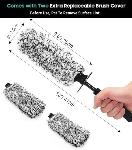 YeewayVeh 3PCS Wheel Cleaning Brush, Microfiber Rim Cleaner - Image 5