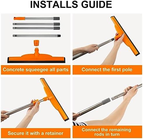 ITTAR Heavy-Duty Floor Squeegee, EVA Foam Blade, Patio & More - Image 6