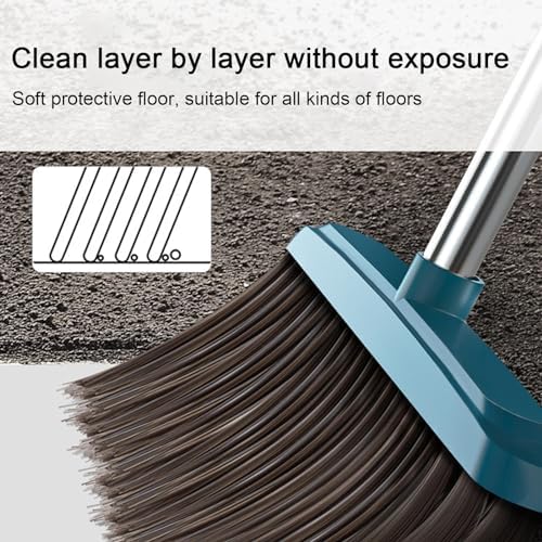 37.8in Broom and Dustpan Set Foldable Hand Broom - Image 3