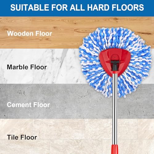 4 Pack Mop Replace Heads for 2 Tank System, Spin Mop Replacement Head, Fluffy - Image 7