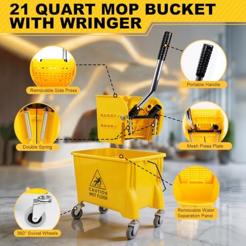 21 Quart Compact Mop Bucket - Image 2