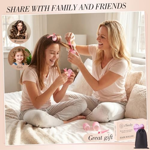 obeoby 4 Sizes Hair Rollers for Women Self-Grip Curlers Set - Image 5