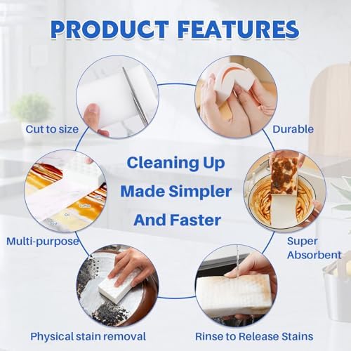 Glass Cooktop Cleaner Sponge, 2X Density Magic Sponge Eraser, 10 Pack - Image 6