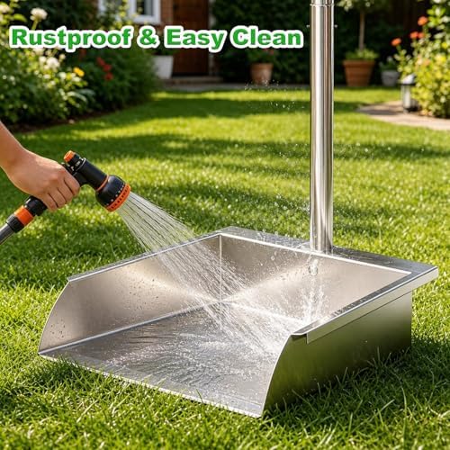 35in Heavy Duty Stainless Steel Standing Dust pan - Image 3