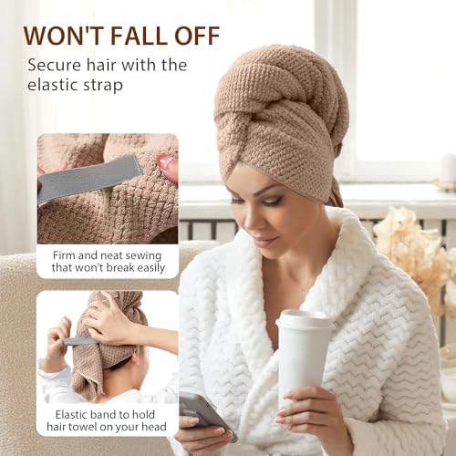 YFONG Large Microfiber Hair Towel Wrap - Image 4