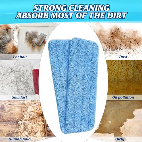 80 Pack Microfiber Mop Pads Machine Washable Flat Mop Head Replace - Image 3