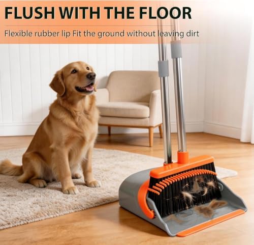 YZO Broom with Dustpan Combo Set, 56.1-Inch Long Handle Standing Design - Image 5