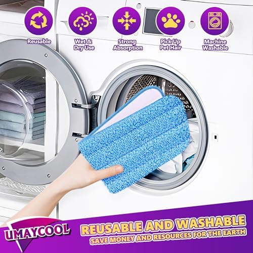 Reusable Mop Pads Refills for Swiffer WetJet, Wet Pads Refill Microfiber Mop - Image 4