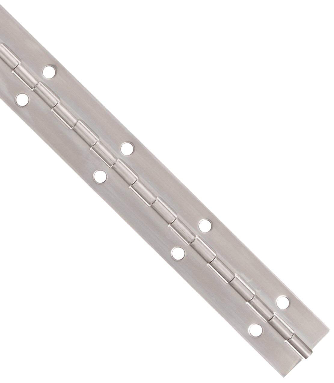Stainless Steel Continuous Hinge with Hole, Bright Annealed Finish (4 Feet, 2 Inches)