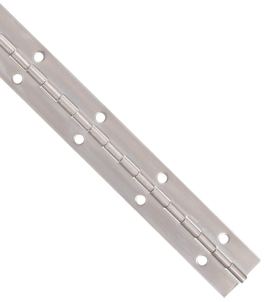 Stainless Steel Continuous Hinge with Hole, Bright Annealed Finish (6 Feet, 1-1/16 Inches)