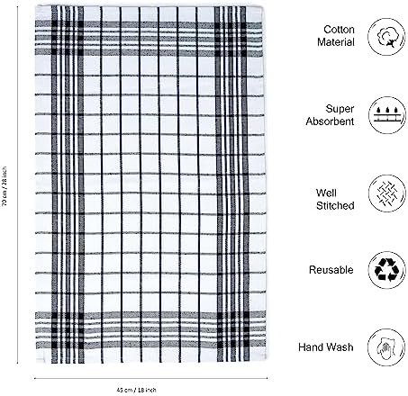 Encasa XO Kitchen Towels, Dish Cloths, Tea Towels 28"x18" - Image 3