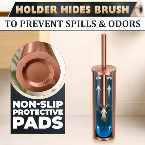 Bronze Toilet Brush and Holder Set - Image 4