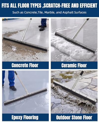 33.4" Large Floor Squeegee for Concrete, Heavy Duty Silicone Blade - Image 6