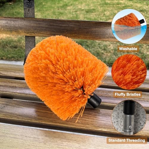 2 Pack Twist-On Cobweb Duster Head, Fits Standard 3/4 inch Threaded Poles - Image 3