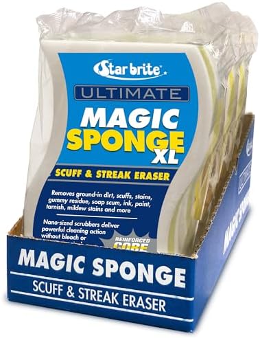 STAR BRITE Ultimate Magic Sponge XL, 8 Pack, Melamine Scuff Eraser by Starbrite