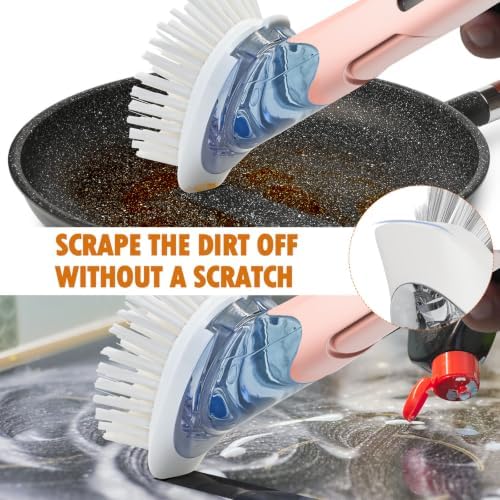 RIMAY Soap Dispensing Dish Brush Set - Image 2