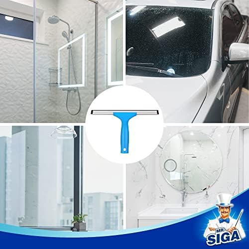 MR.SIGA Professional Window Squeegee & Microfiber Window Scrubber, 10 inch - Image 6