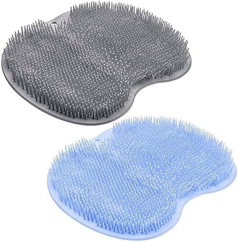 2PACK Shower Foot Scrubber Mat Back Washer Back Exfoliating Bath Wash Pad Wall by SZZYXD