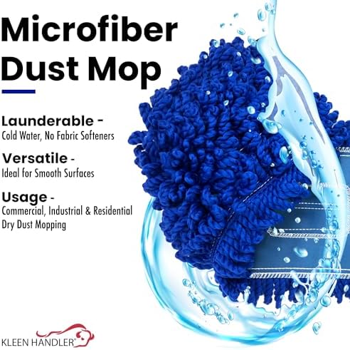 KLEEN HANDLER 48" Microfiber Dust Mop Head Replacement, 1 Pack - Image 6