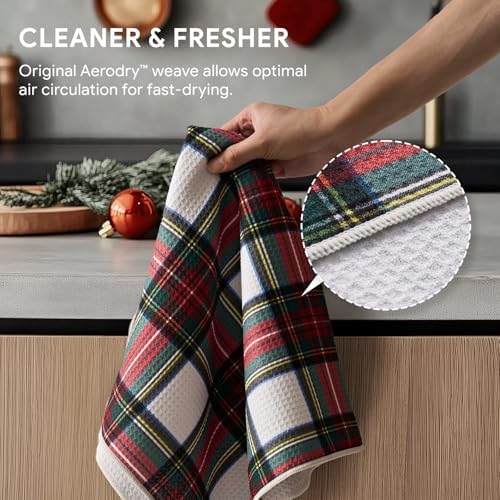 RECYCO Christmas Waffle Kitchen Towel Set of 2 - Image 4