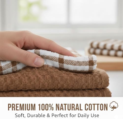 GOLD TEXTILES Kitchen Towels 144 Pack Premium 100% Cotton Dish Towels - Image 2