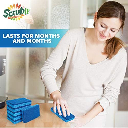 Scrubit Non-Scratch Cleaning Scrub Sponges- Scrubbing Dish Sponge Ideal - Image 3