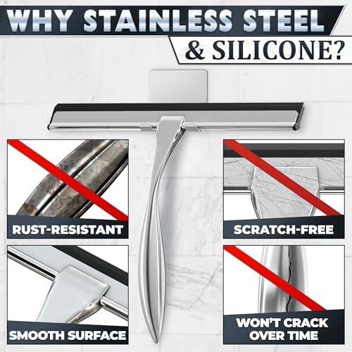 Shower Door Squeegee with Hook - Image 2