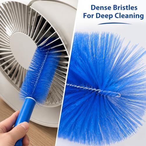 2 Pcs Bendable Fan Duster Cleaning Brush, Stiff Dense Bristles - Image 5