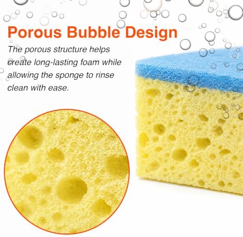 Macromax Bubble Sponge 5 Pack, Heavy Duty Kitchen Scrub Pads - Image 2