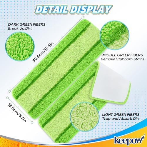 KEEPOW 2 Pack Spray Mop Pads Compatible - Image 3