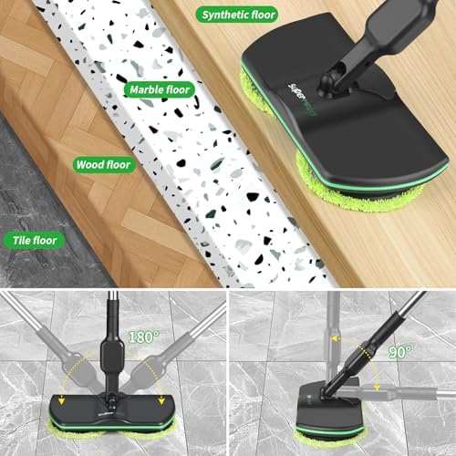 Upgraded Electric Spin Mop, 13-Inch Max Cleaning Pad Cordless Electric Mop - Image 5