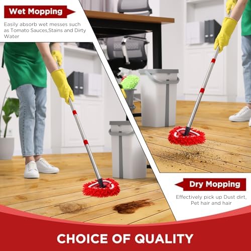 Baderke 6 Pack Chenille Duster Replacement Mop Heads Refills - Image 4