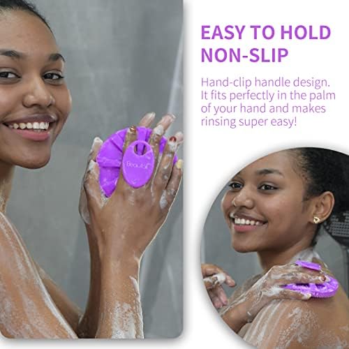 Silicone Body Scrubber, BEAUTAIL Gentle Exfoliating Shower Brush - Image 4