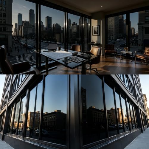 One-Way Privacy Window Film Low Light Transmission, 35.4"x 78.7" - Image 4